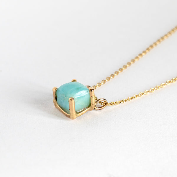 Larimar 14k gold necklace 18"