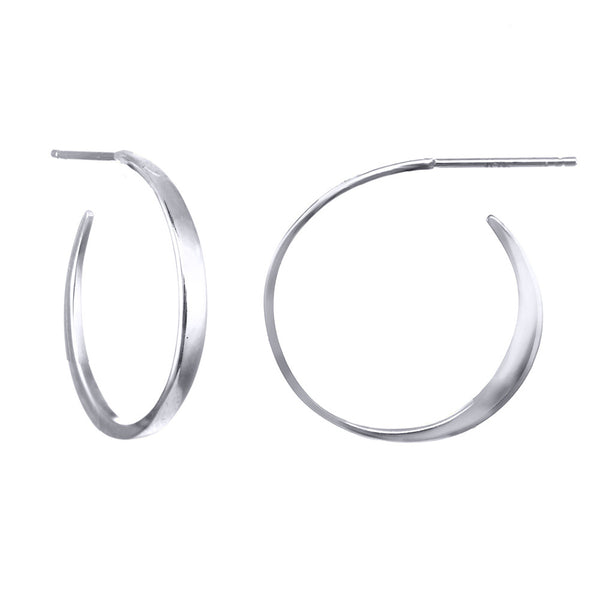 Medium Sterling Silver Hoop Earrings