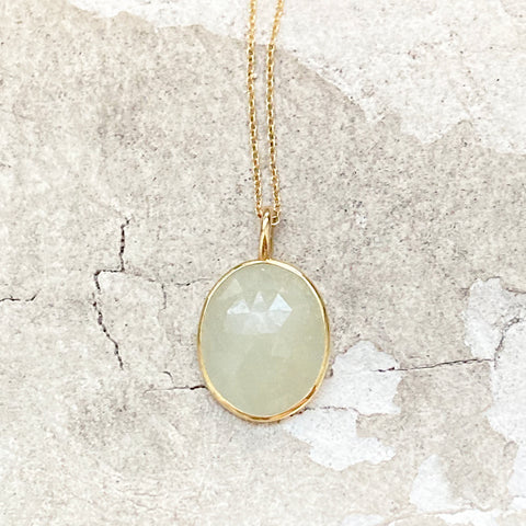 Slice of color sapphire necklace