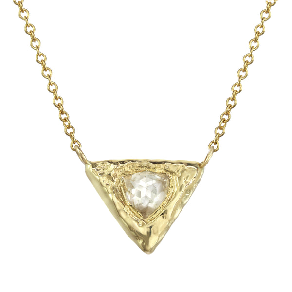Triangle Diamond Necklace - 14k gold