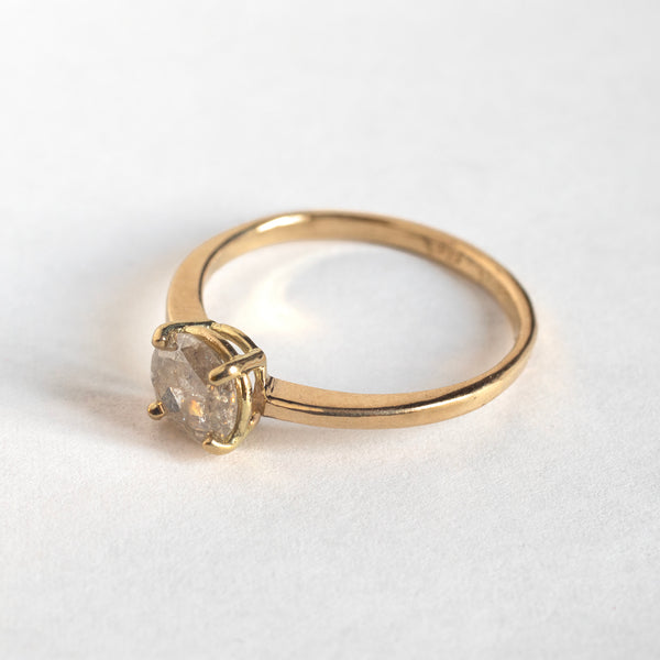 Rough diamond ring - 18k gold