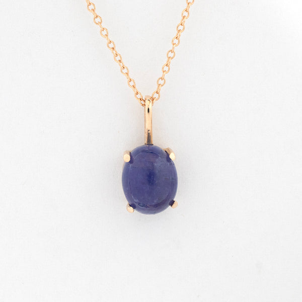 Tanzanite and 14k gold pendant