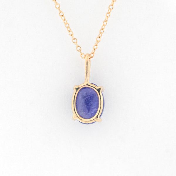 Tanzanite and 14k gold pendant