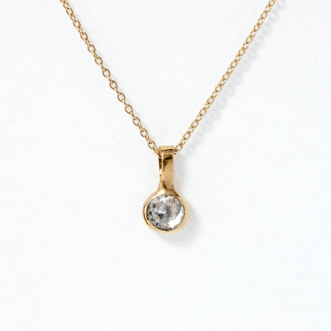 Rose cut rough diamond necklace