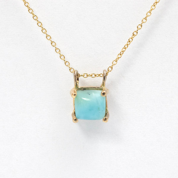 Larimar 14k gold necklace 18"