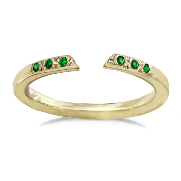 Open Arms Ring - Sapphire and Emerald
