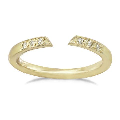 Open Arms Ring - plain or diamond
