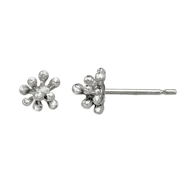 Tiny sterling silver Dandelion Flower Stud Earrings 