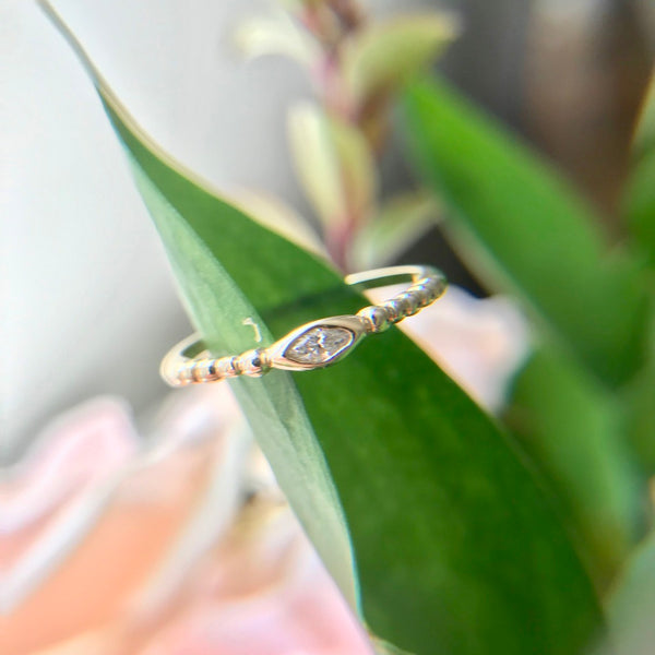 Braided Marquise Diamond Ring