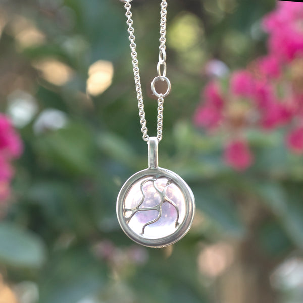 Large rose quartz necklace